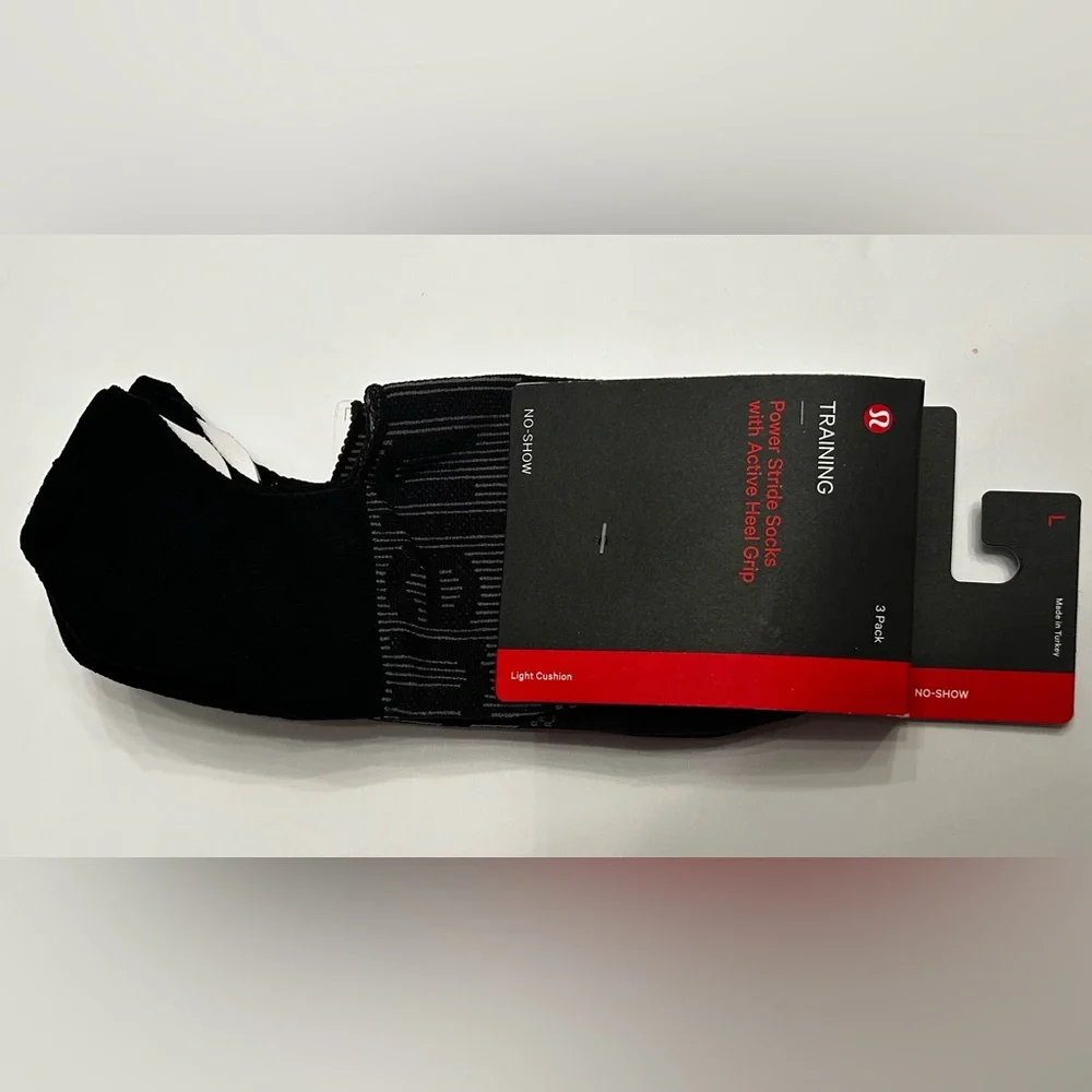 Lululemon‎ Men's Power Stride Socks with Active Heel Grip-3 Pairs